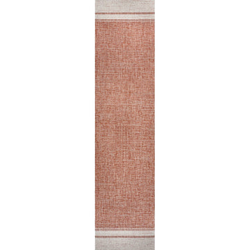 Alda Modern Minimalist Mingled Solid Indoor/Outdoor Area Rug